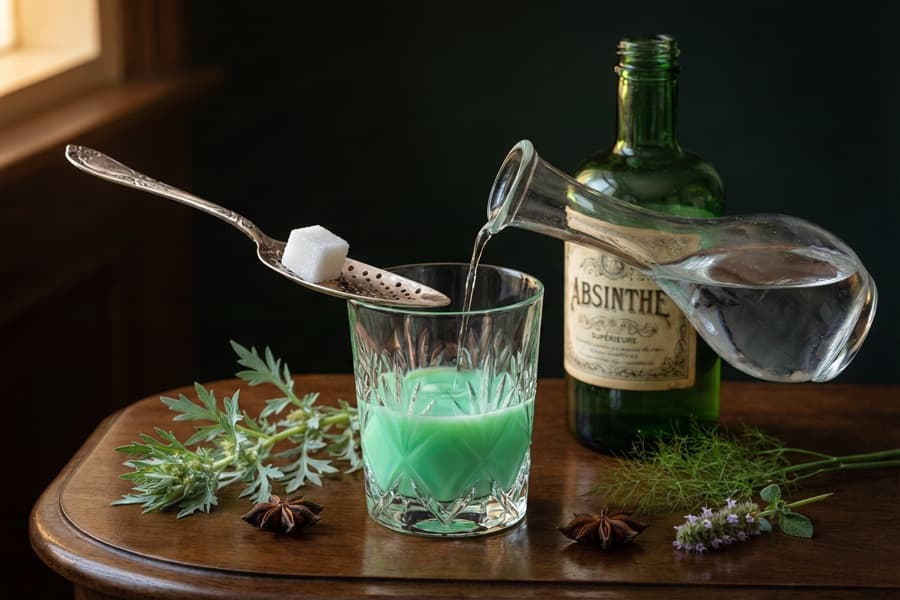 苦艾酒（Absinthe）完全指南：茴香家族、稀释仪式与调酒应用